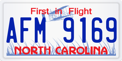 NC license plate AFM9169