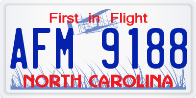 NC license plate AFM9188