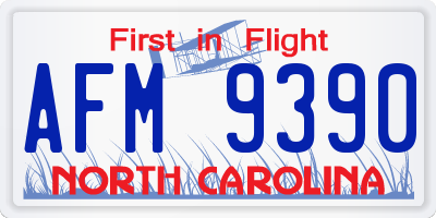 NC license plate AFM9390
