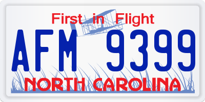 NC license plate AFM9399