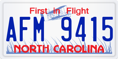 NC license plate AFM9415