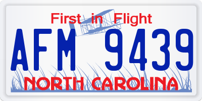 NC license plate AFM9439