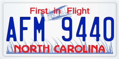 NC license plate AFM9440
