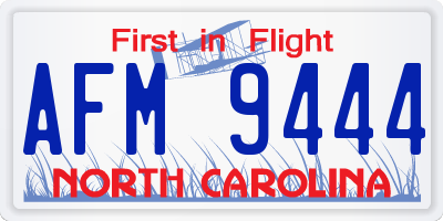 NC license plate AFM9444