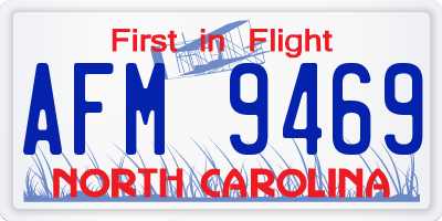NC license plate AFM9469