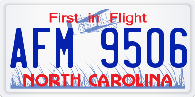 NC license plate AFM9506