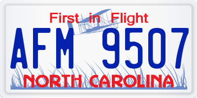 NC license plate AFM9507