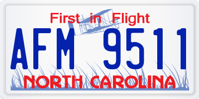 NC license plate AFM9511
