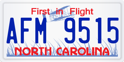 NC license plate AFM9515