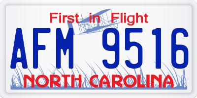 NC license plate AFM9516