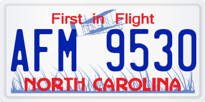 NC license plate AFM9530