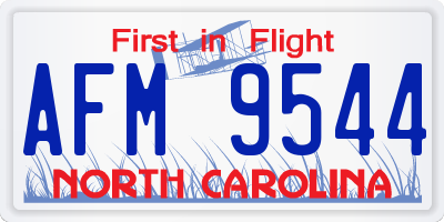 NC license plate AFM9544