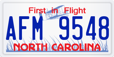 NC license plate AFM9548