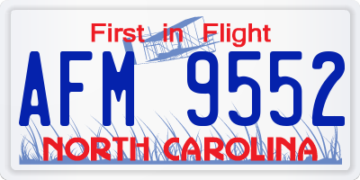 NC license plate AFM9552