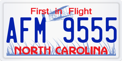 NC license plate AFM9555