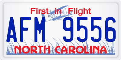 NC license plate AFM9556