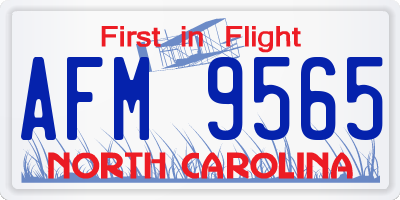 NC license plate AFM9565