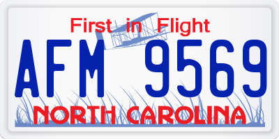 NC license plate AFM9569
