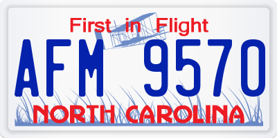 NC license plate AFM9570