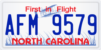 NC license plate AFM9579