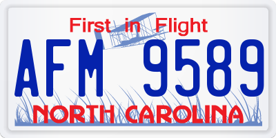 NC license plate AFM9589