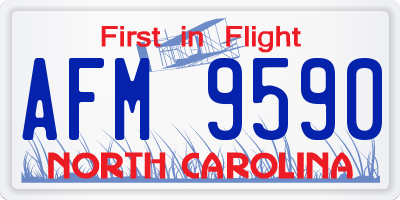 NC license plate AFM9590