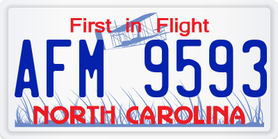 NC license plate AFM9593