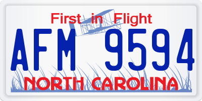 NC license plate AFM9594