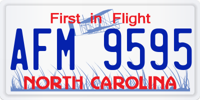 NC license plate AFM9595