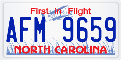 NC license plate AFM9659