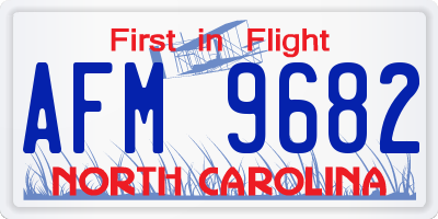 NC license plate AFM9682