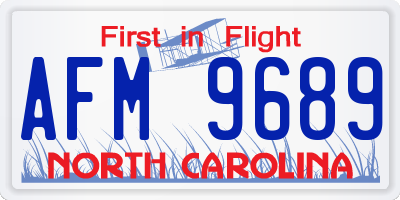 NC license plate AFM9689