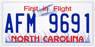 NC license plate AFM9691