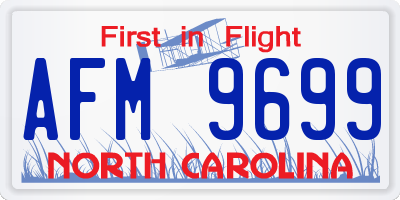 NC license plate AFM9699