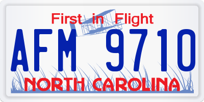 NC license plate AFM9710