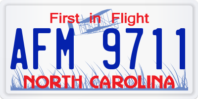 NC license plate AFM9711