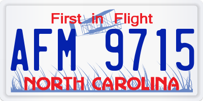 NC license plate AFM9715