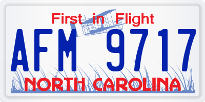 NC license plate AFM9717
