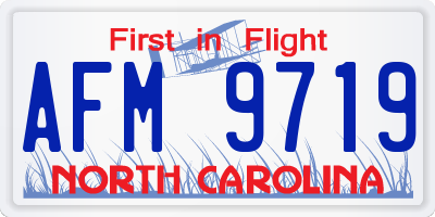 NC license plate AFM9719