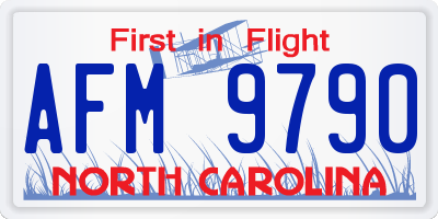 NC license plate AFM9790