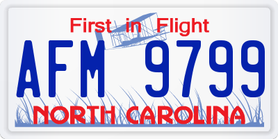 NC license plate AFM9799