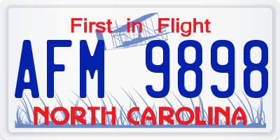 NC license plate AFM9898
