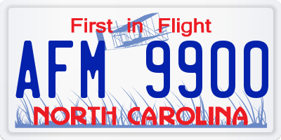 NC license plate AFM9900