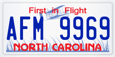 NC license plate AFM9969
