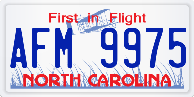 NC license plate AFM9975