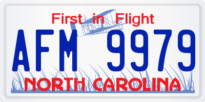 NC license plate AFM9979
