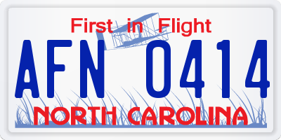 NC license plate AFN0414
