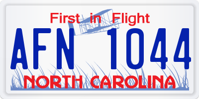 NC license plate AFN1044