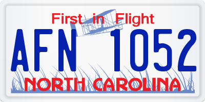 NC license plate AFN1052