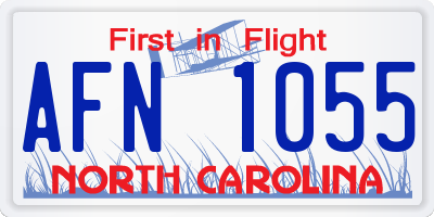 NC license plate AFN1055